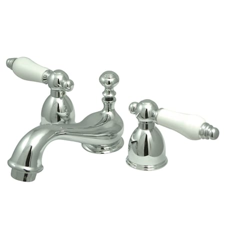 Kingston Brass KS3951PL Restoration Mini-Widespread Bathroom Faucet, Polished Chrome KS3951PL